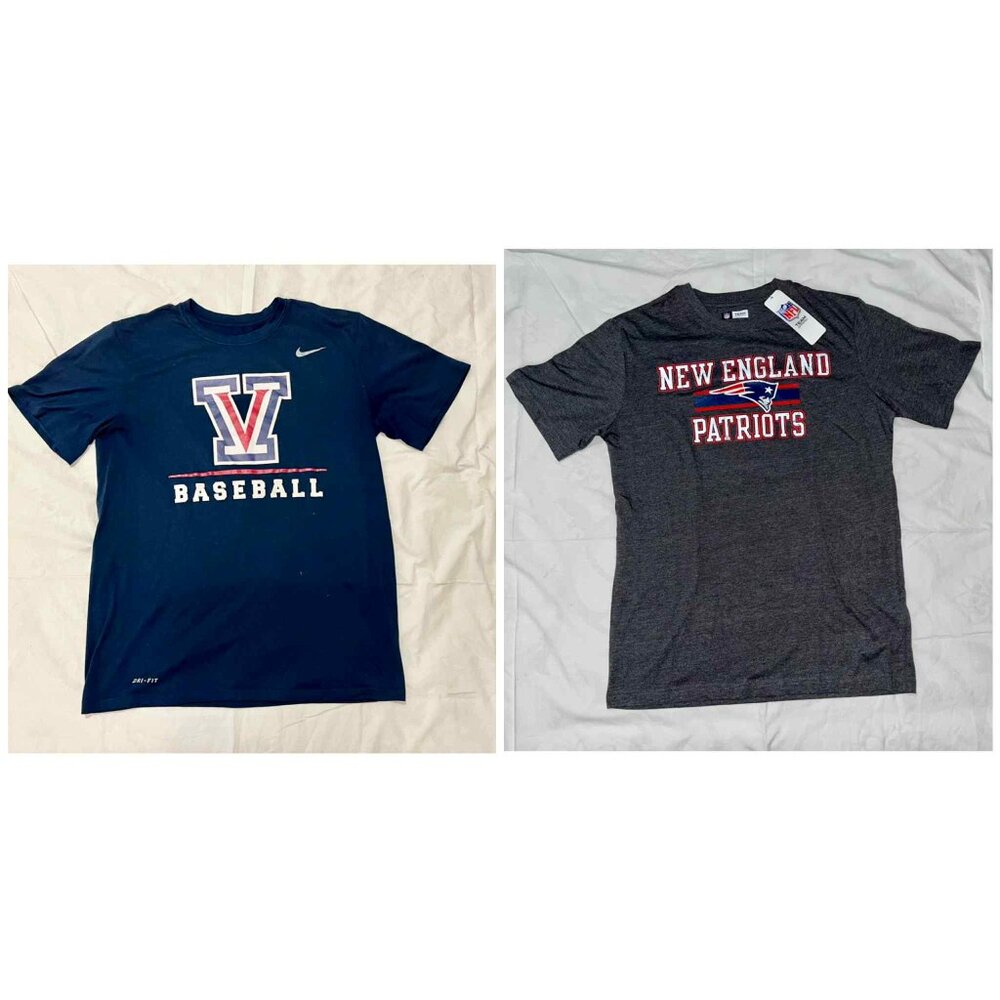 (2) Mens T Shirt (Size Medium) Dark Gray & Navy Blue